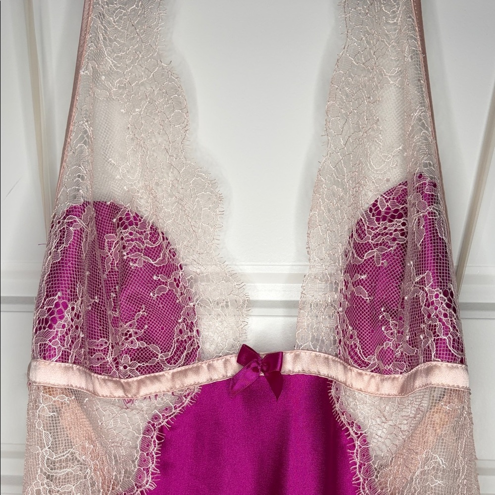 Victoria's Secret Purple and Cream Lace Chemise - Picture 4 of 8